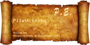 Pilath Erika névjegykártya